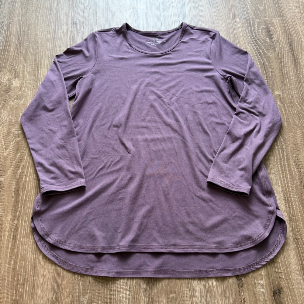 J. Jill‎ Fit Performance Long Sleeve Tee Womens Medium Purple Mauve  Stretchy